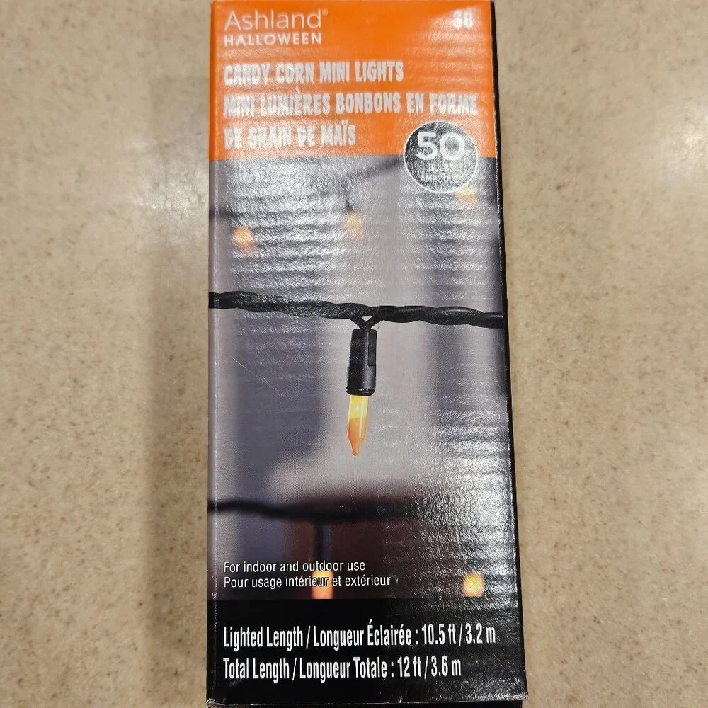 RARE ASHLAND HOLIDAY 50 MINI CANDY CORN HALLOWEEN FALL LIGHTS